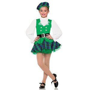 Art Stone Costumes Scottish Lass Leotard Dance Costume Small Child Ethnic Plaid